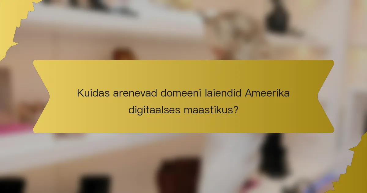 Kuidas arenevad domeeni laiendid Ameerika digitaalses maastikus?
