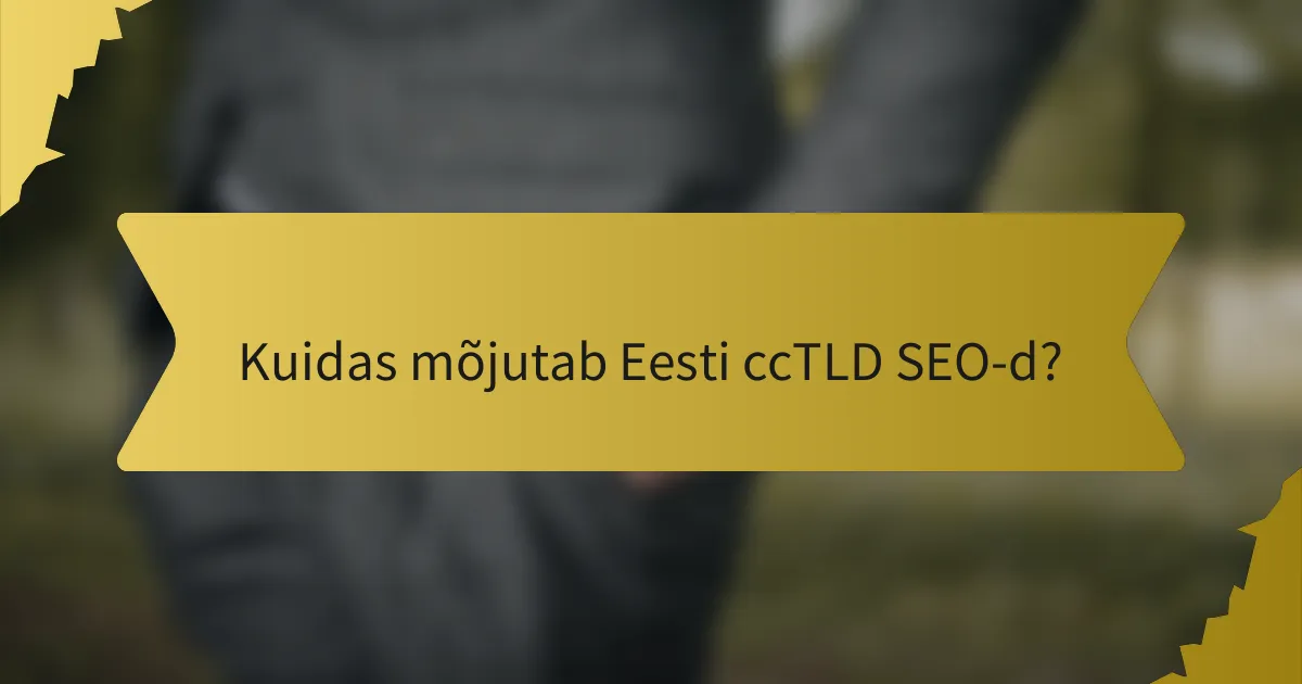 Kuidas mõjutab Eesti ccTLD SEO-d?