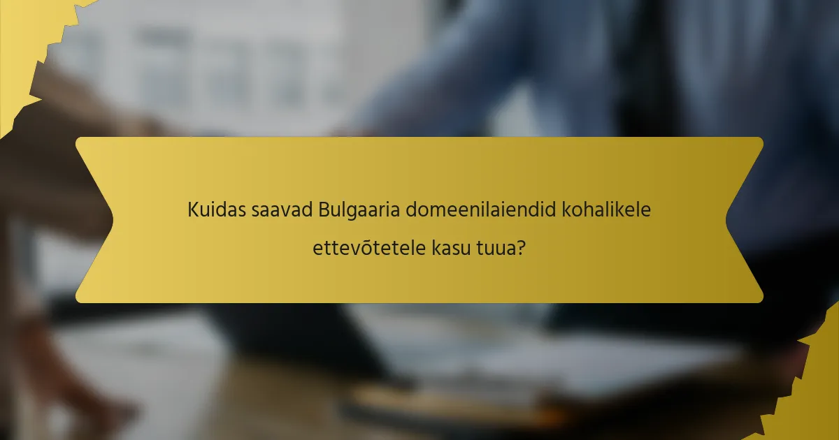 Kuidas saavad Bulgaaria domeenilaiendid kohalikele ettevõtetele kasu tuua?