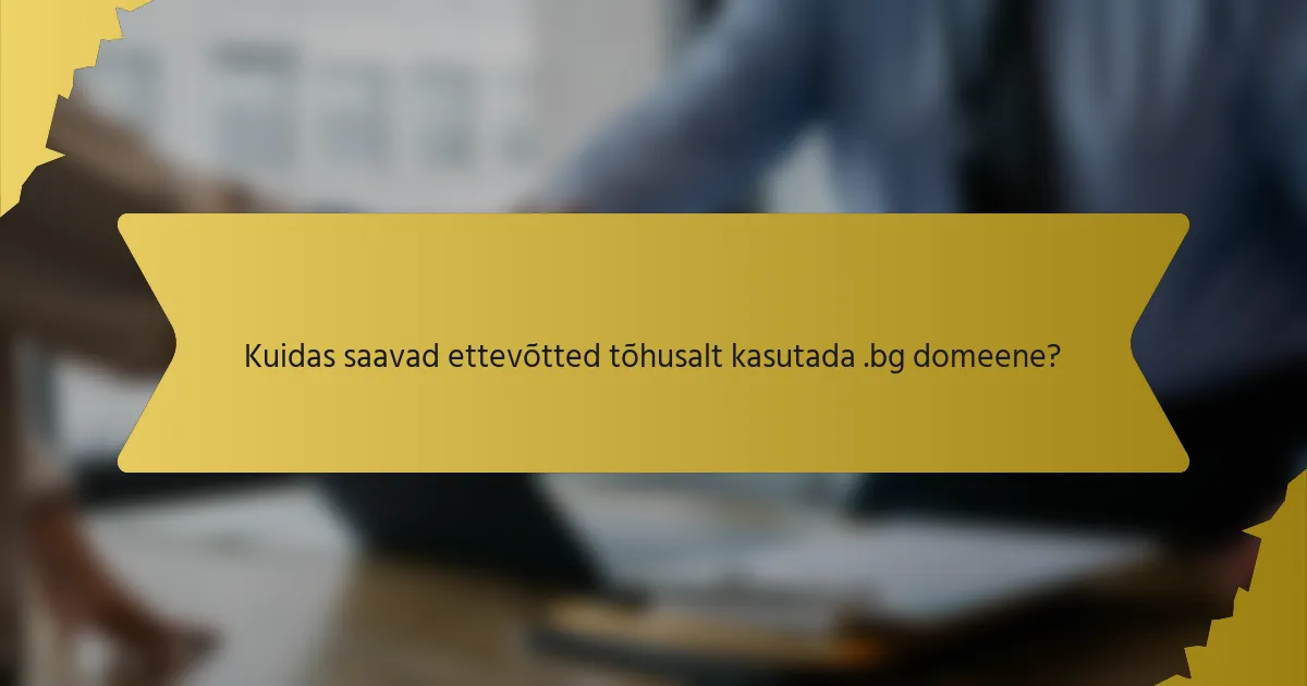 Kuidas saavad ettevõtted tõhusalt kasutada .bg domeene?