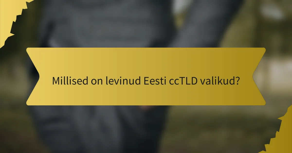 Millised on levinud Eesti ccTLD valikud?