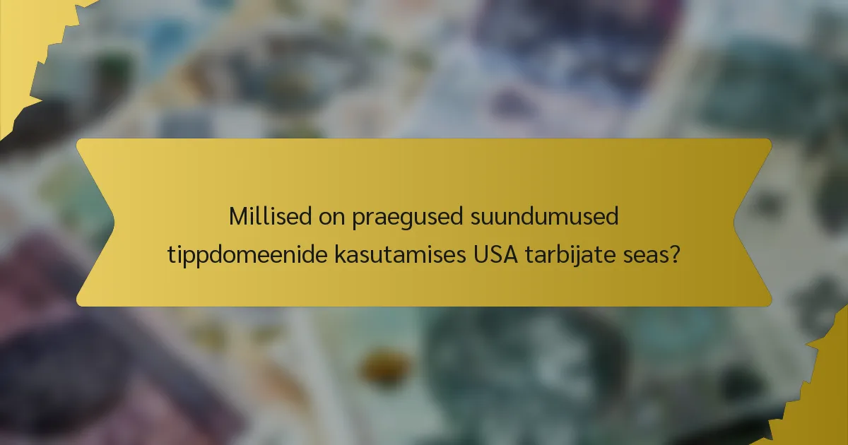 Millised on praegused suundumused tippdomeenide kasutamises USA tarbijate seas?